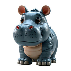 Cute hippo toy illustration