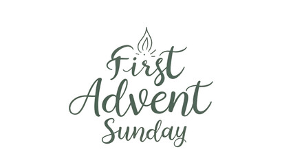 First Advent Sunday Celebration Cut Out on White Background PNG | AI Generated