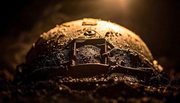 Close-up of a turtles shell, showcasing its intricate texture and natural patterns in a dark, mysterious setting.