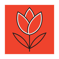 Tulip flower icon