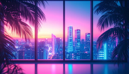 Fototapeta premium Palm Frond Overlapping Shadows Abstract Minimal Background. Sukkot concept. Generated Image