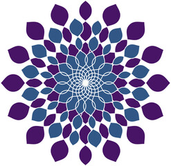 Colorful Islamic Alpona Floral Mandala