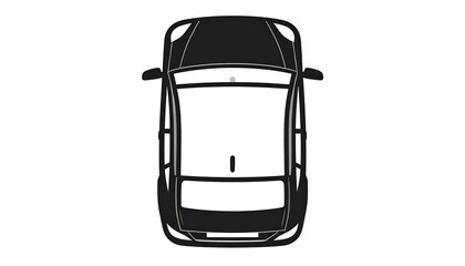 Top-down view of a car silhouette