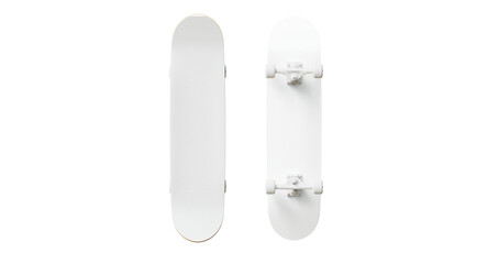 Dual View Skateboard Mockup Featuring Front and Back for Urban Branding and Design Showcase