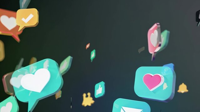 notifications icons social media - Powered by Adobe