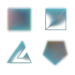 Abstract Glass Geometric Shapes Collection