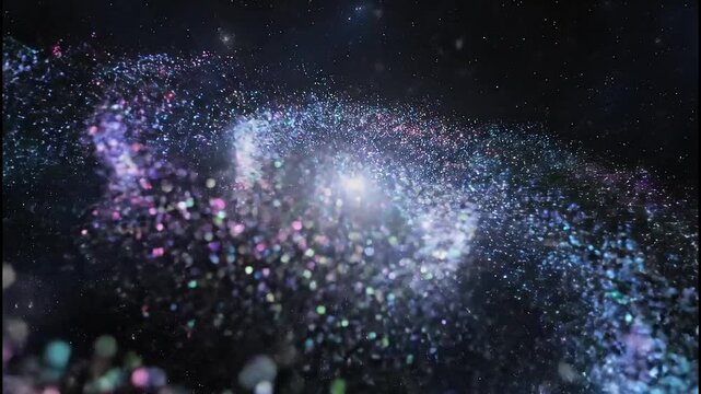 Spectacular Animated Journey Through a Colorful, Glittering Spiral Galaxy