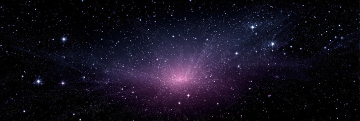 Obraz premium Distant Milky Way Galaxy Shining Brightly in the Dark Night Sky