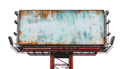 Street billboard isolated on transparent background