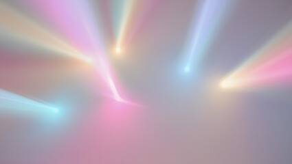 Abstract purple background with blue light beams and flares creating a dynamic, futuristic starry night sky design