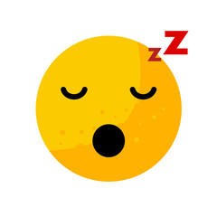 Sleeping face emoticon with zzz letters