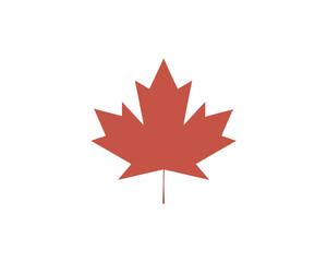 Canadian Maple Leaf A Simple Geometric Illustration Depicting the National Symbol of Canada
