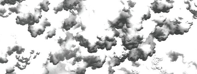 Obraz premium Black and white abstract depiction of stormy cloud formations and mist