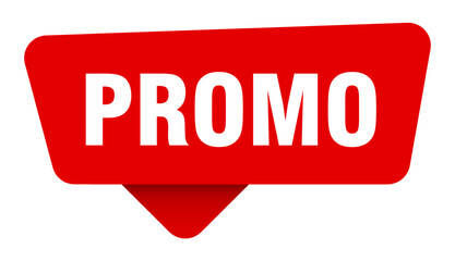 promo red sticker isolated on transpatent background. promo sign