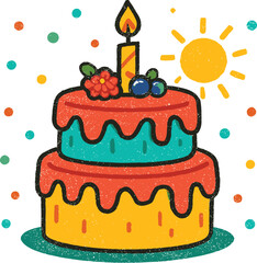 Abstract geometric design with bold colors and clean lines