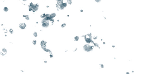 Abstract dark blue blots randomly dispersed against a solid, stark black background.