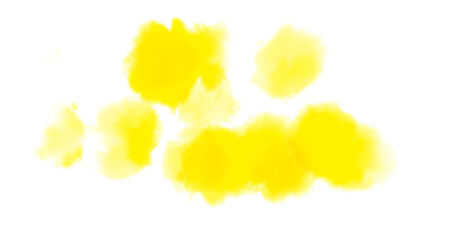 Abstract vibrant yellow blobs dynamically float against stark black background design