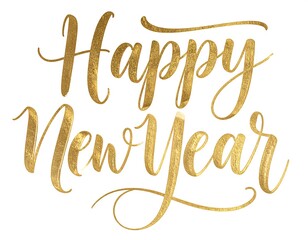 Gold script Happy New Year