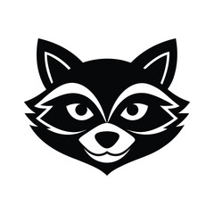 mascot logo of a sneaky raccoon face with mask pat