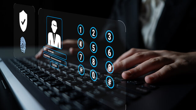 A multi factor authentication system for digital security and access control. Using passwords, biometrics, and PIN codes for secure user login. Motif