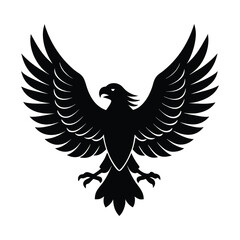 Obraz premium old school eagle with spread wings crest