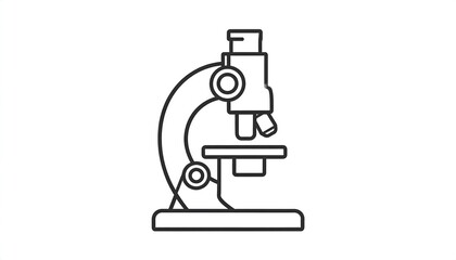 Simple line drawing of a microscope