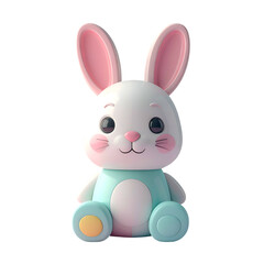 Cute rabbit figure isolated
