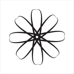 Elegant Black and White Flower Illustration for Design Projects
