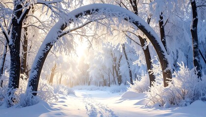 Winter wonderland forest path (1)