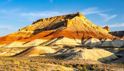 Colorful mountain range at sunset