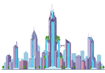 Obraz premium Futuristic Cityscape Architecture Design.