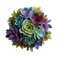 Succulent bouquet, vibrant colors