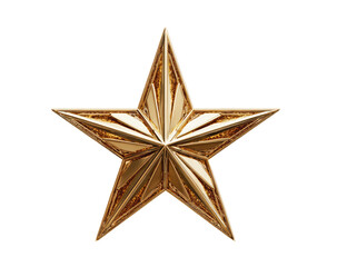 Fototapeta premium Golden star, intricate design, 3D render