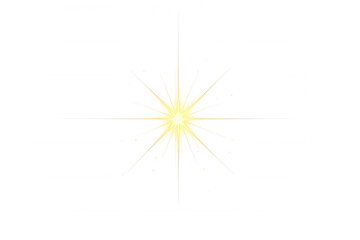 Glowing golden star bursts sparkling against transparent backdrop, generating festive luminescent design element with magical radiance