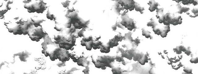 Abstract cloudy sky background resembling smoke and fog in grayscale tones