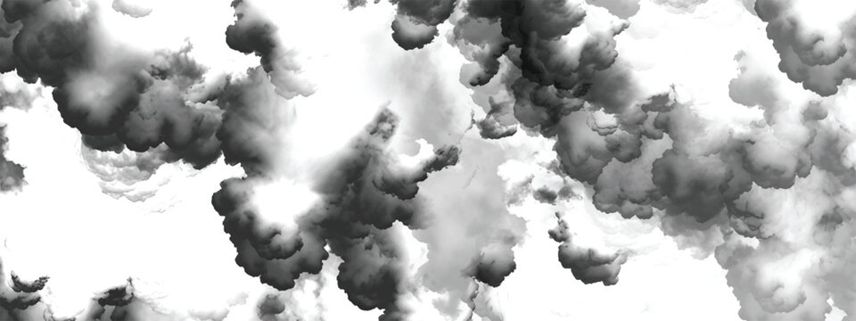 Intense turbulent sky filled with rolling clouds forming natural contrast