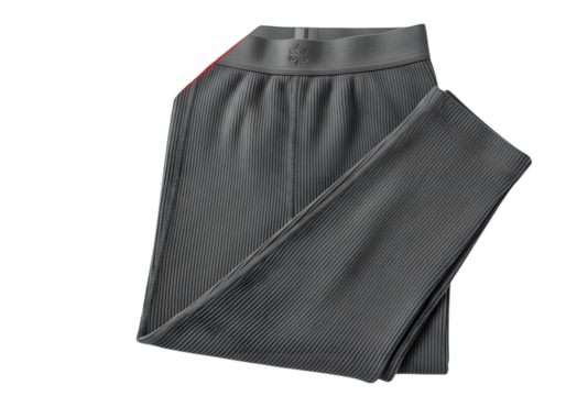 Gray thermal leggings isolated on transparent background are perfect for layering in cold weather