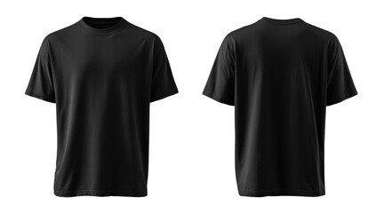 Blank black t-shirt, front and back views (5)
