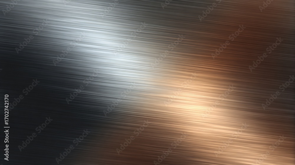 Wall mural metallic abstract: an abstract close-up showcases the sleek beauty of a metallic surface, displaying