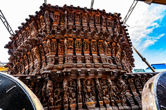 &laquo; Riche h&eacute;ritage de Chidambaram : un char de temple magnifiquement sculpt&eacute; &raquo;