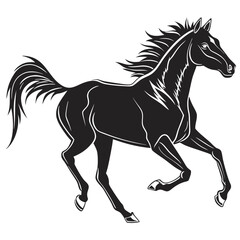 horse silhouette vector