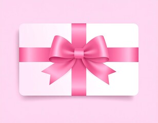 Gift card with pink ribbon