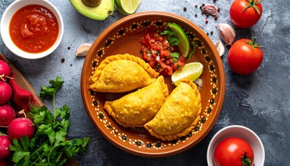 Delicious empanadas on a plate