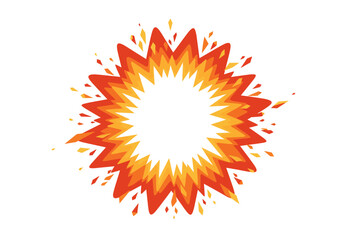 Fiery Explosion Graphic Design Element.