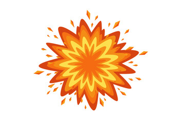 Fiery Orange Explosion Graphic Design.