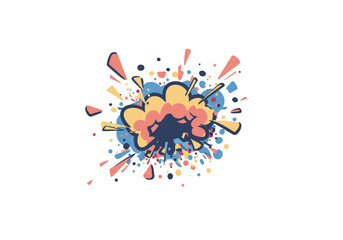 Colorful Comic Book Explosion Graphic.