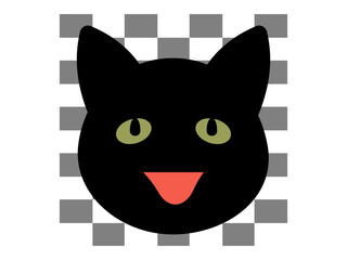 vector image of cat on green pet care logo design vector template and icon set.