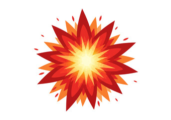 Red and Orange Starburst Explosion Graphic.