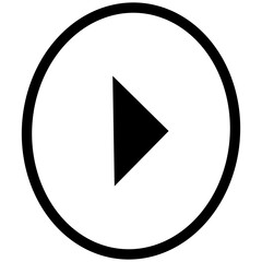 Play Button Line Icon – Media Control Symbol