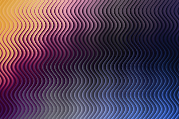 Wavy colorful pattern with yellow pink and blue gradient creating a mesmerizing visual effect art